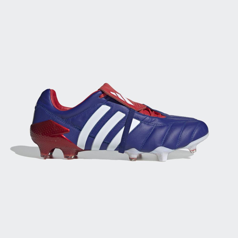 Ghete Fotbal Adidas Predator Mania Firm Ground Barbati Romania - Albastri/Albi/Rosii EH2958